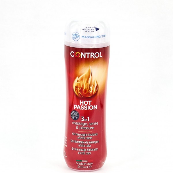 Control Hot Passion Gel de Masaje 3 en 1 Efecto Calor 200ml
