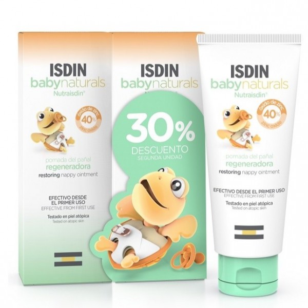 ISDIN BabyNaturals Pomada del Pañal Regeneradora Zn40 Duplo 2 x 100 ml
