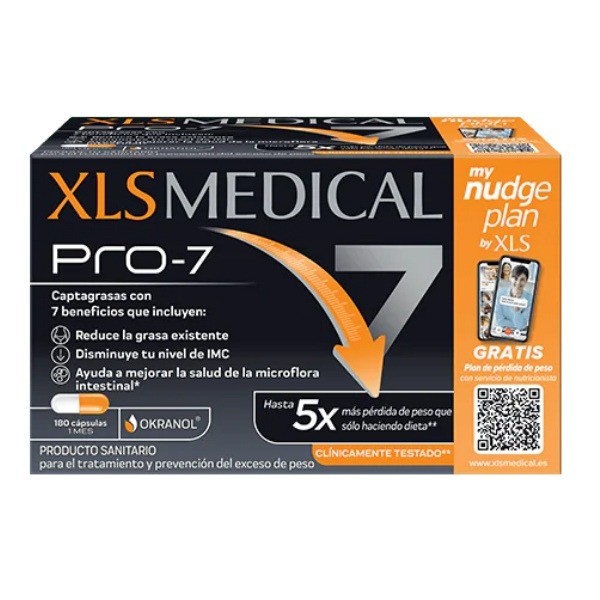 XLS Medical Pro-7 Captagrasas Sticks Granulados Sabor Piña 180 Unidades