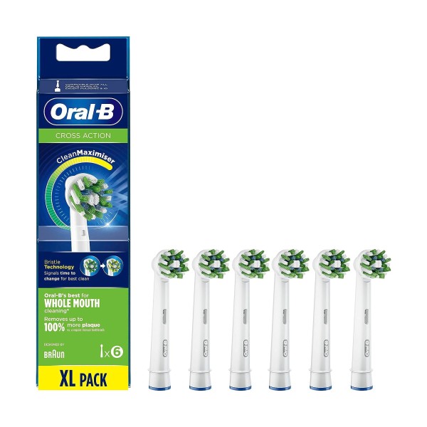 Oral-b crossaction clean 6u / recambios de cepillo de dientes eléctrico Oral-b crossaction clean 6u / recambios de cepillo de dientes eléctrico